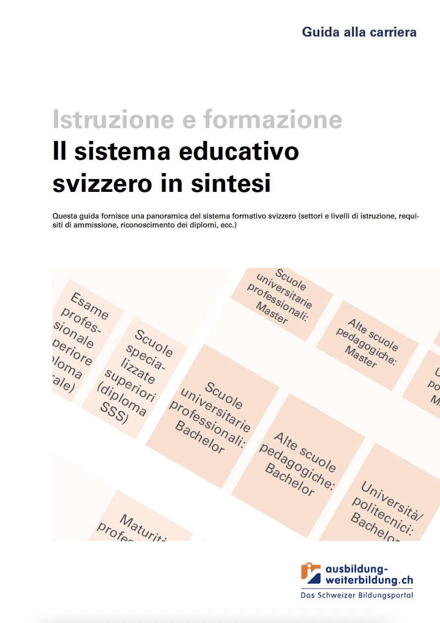 Jetzt kostenlos den Ratgeber zum Schweizer Bildungssystem auf Italienisch herunterladen.